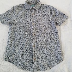 Boys skull short sleeve button down